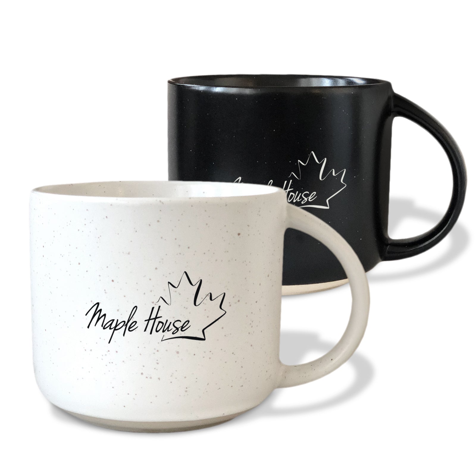 Taza de café de cerámica moteada